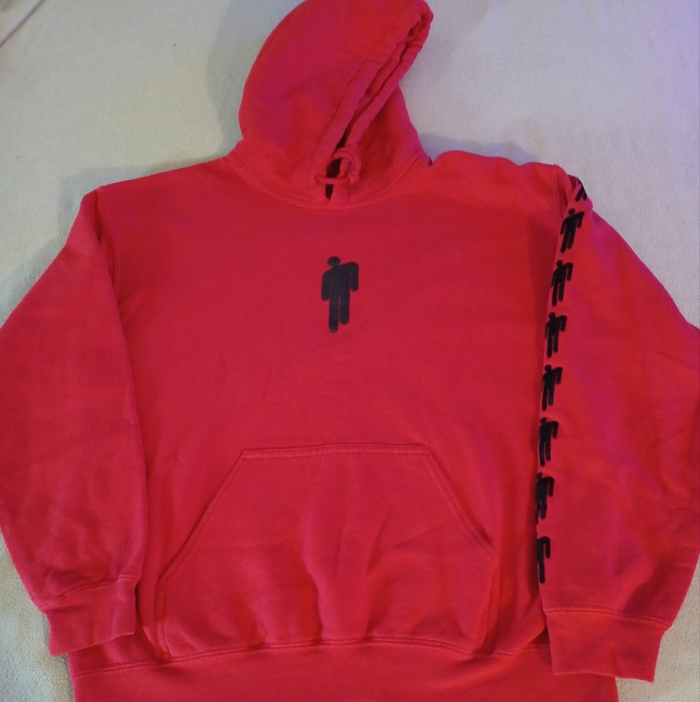 Men’s Or Women’s Billie Ellish red hoodie sweatshirt. Men’s Medium, Rare Yall!